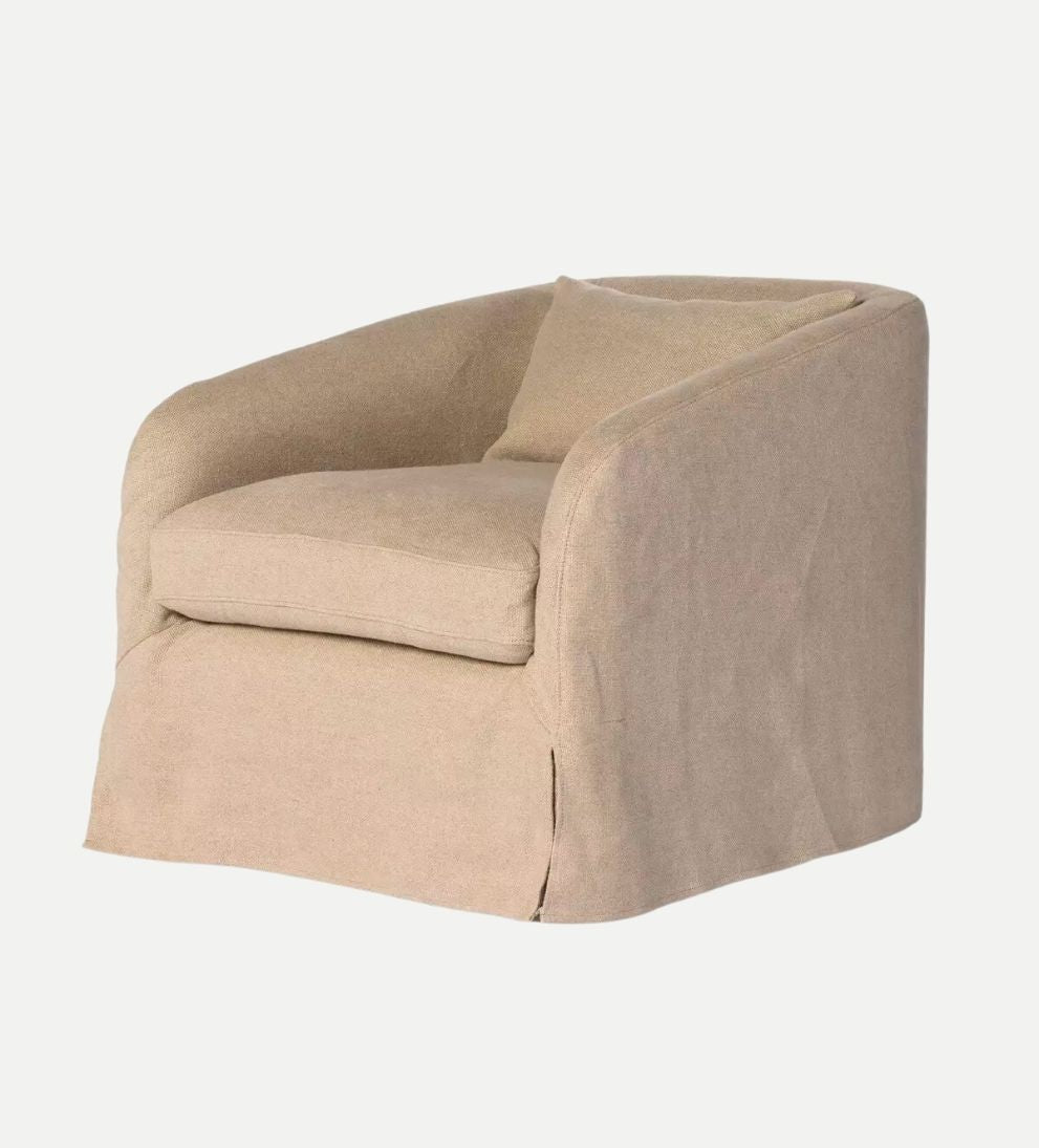 Amelia Slipcover Swivel Chair Chairs