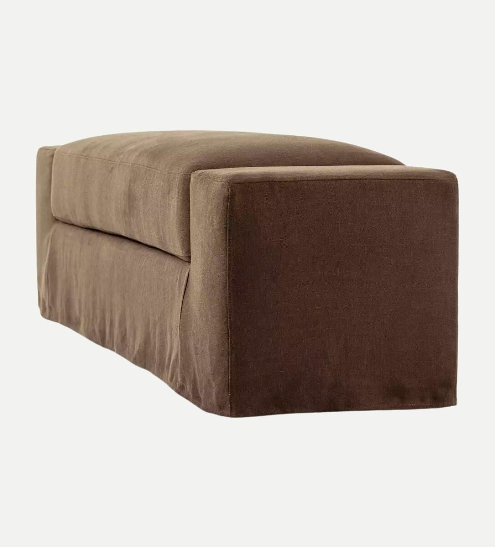 Lexi Wide Arm Slipcover Accent Bench Benches