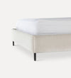 cream textured boucle bed 