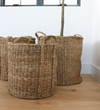 woven straw basket set