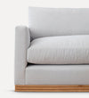 classic design beveled wood sofa