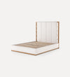 linen solid oak bed