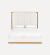 linen solid oak bed