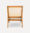 tHand-crafted eak and organic cane chair