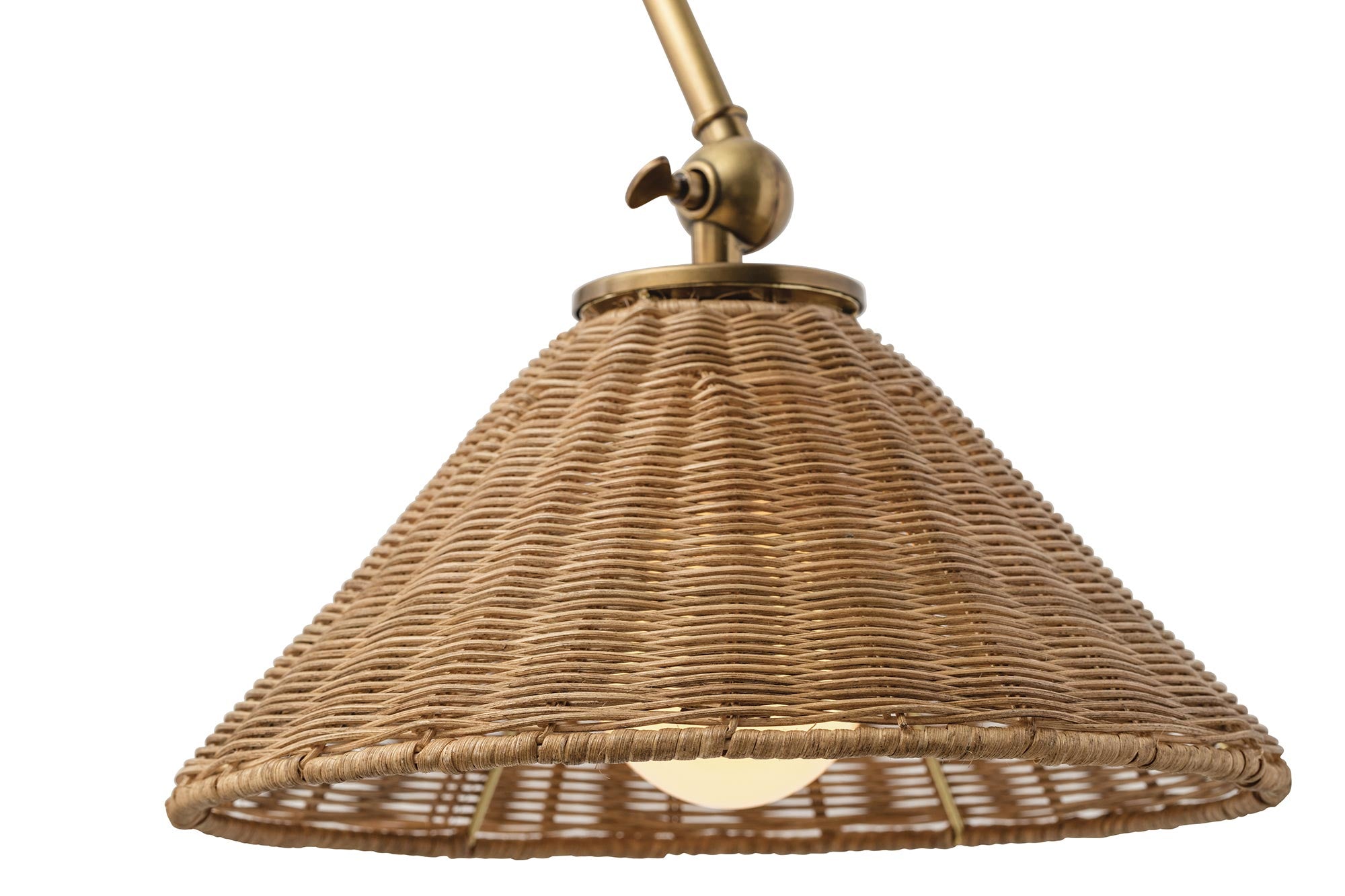 woven wicker shade sconce
