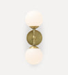 glass globes double sconce
