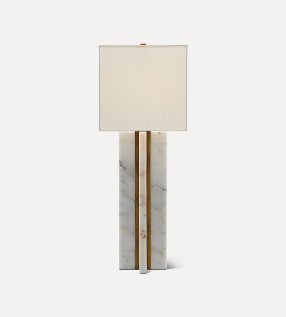  marble slab off white  table lamp