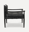 black Sungkai wood lounge chair