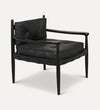 black Sungkai wood lounge chair