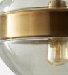 clear glass antique brass pendant