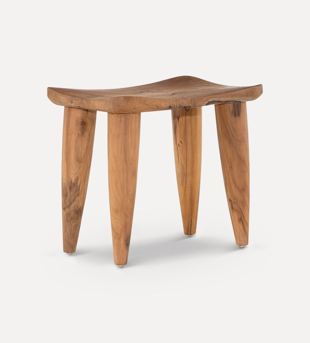 natural teak stool
