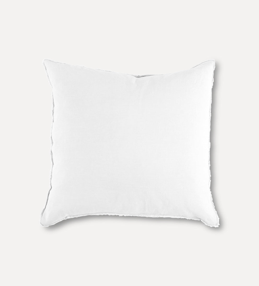 white linen pillow sham