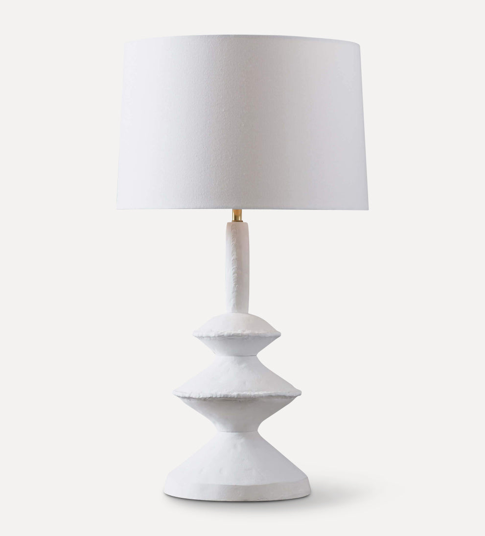 matte white table lamp