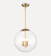 clear glass shade metal pendant