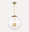 clear glass shade metal pendant