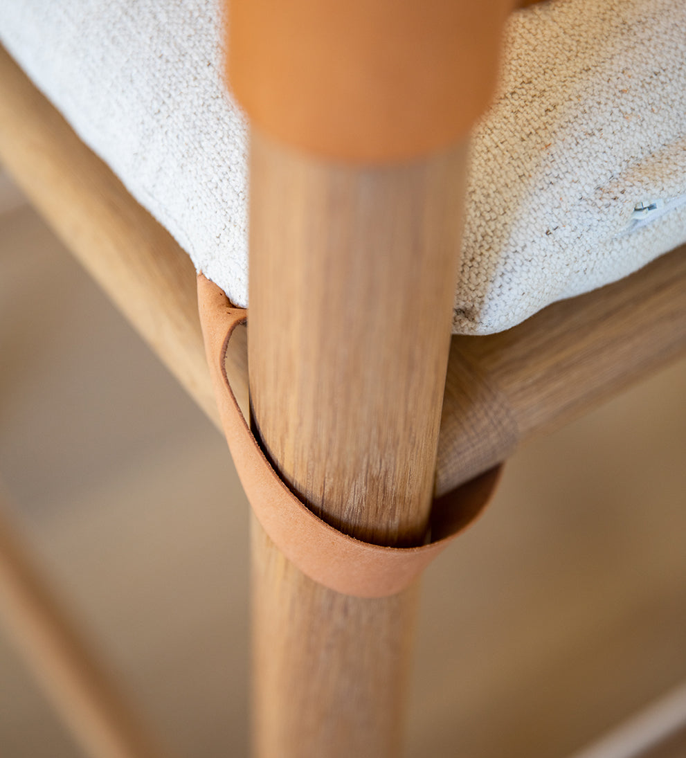 sturdy wood frame counter stool