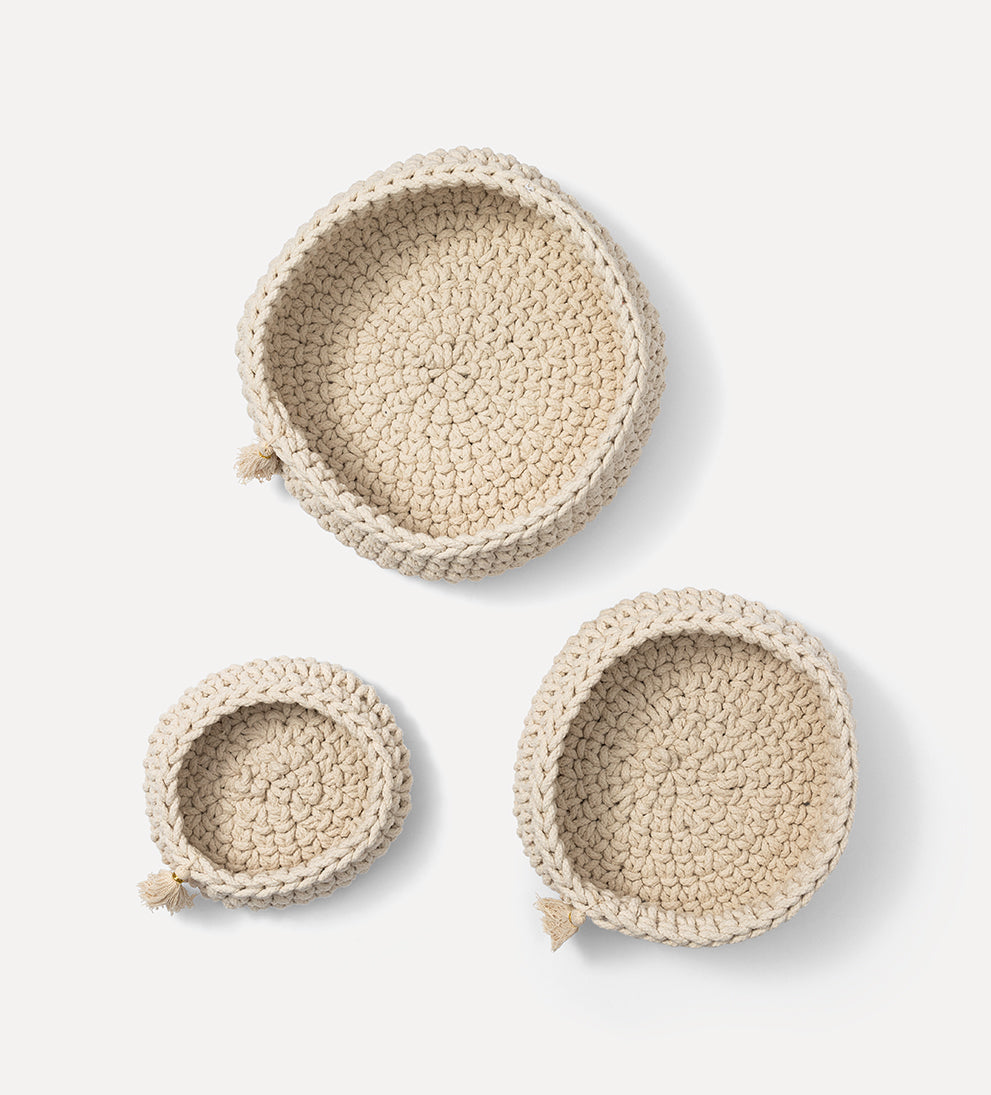 hand-loomed baskets