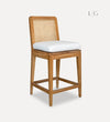 traditional cane back detail counter stool