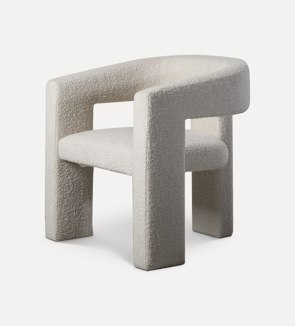plywood boucle fabric chair