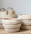 stripes and woven basket