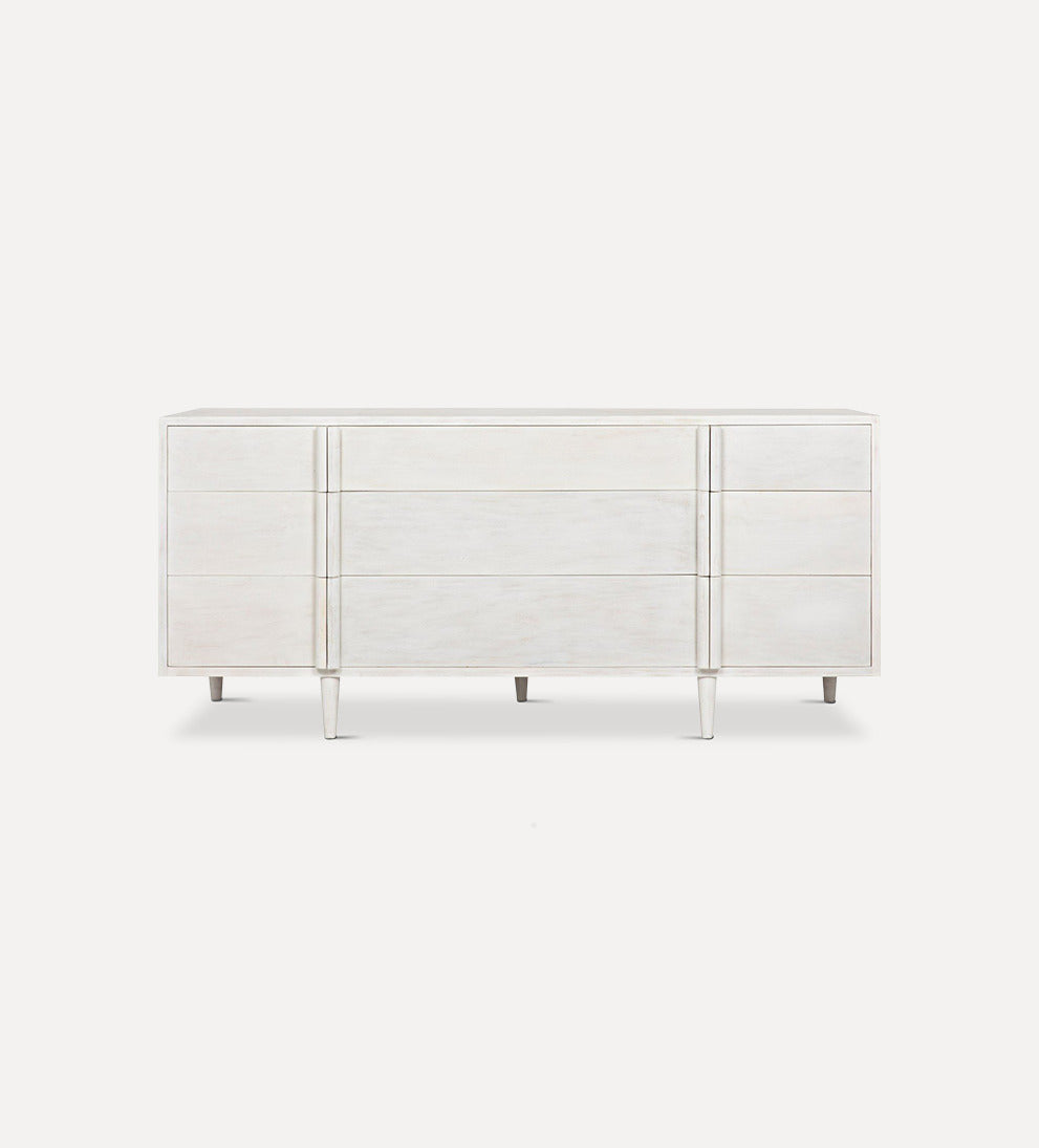 white Crafted mahogany dresser