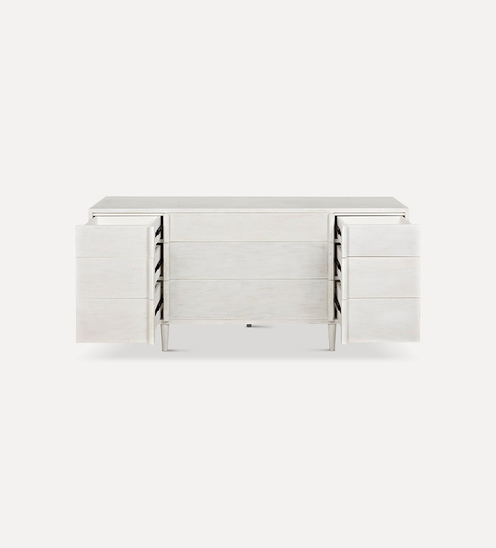 white Crafted mahogany dresser