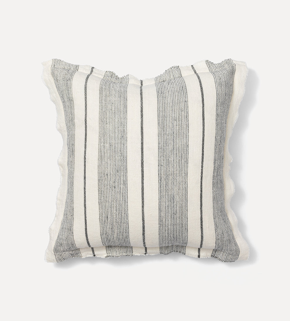  hand-loomed linen square pillow